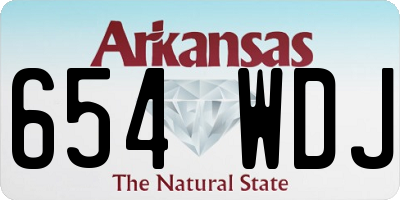 AR license plate 654WDJ