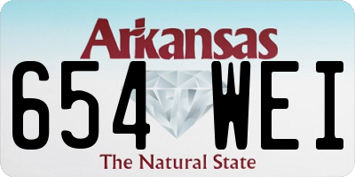 AR license plate 654WEI