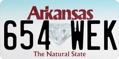 AR license plate 654WEK