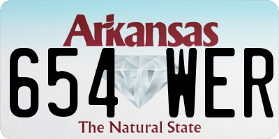 AR license plate 654WER