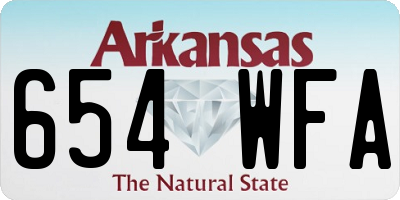 AR license plate 654WFA