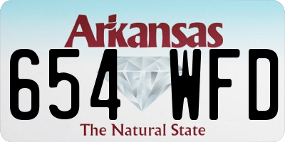 AR license plate 654WFD