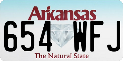 AR license plate 654WFJ