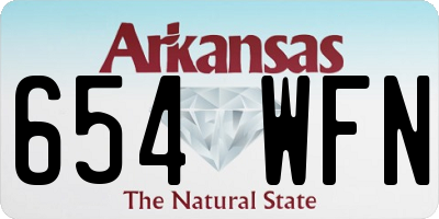 AR license plate 654WFN