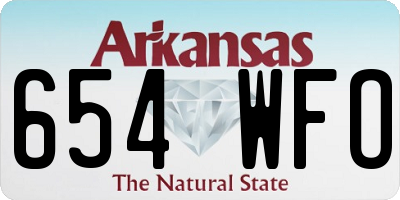 AR license plate 654WFO