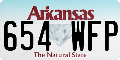 AR license plate 654WFP