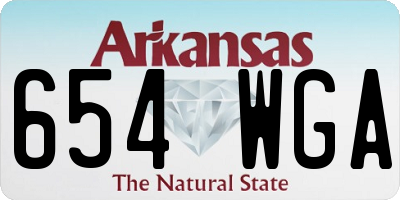 AR license plate 654WGA
