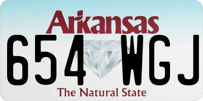 AR license plate 654WGJ
