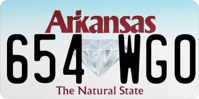 AR license plate 654WGO