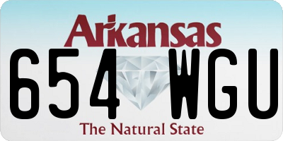 AR license plate 654WGU