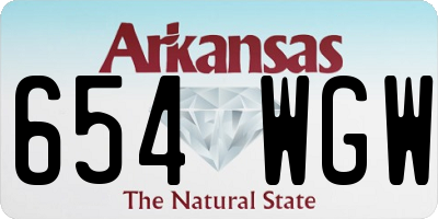 AR license plate 654WGW