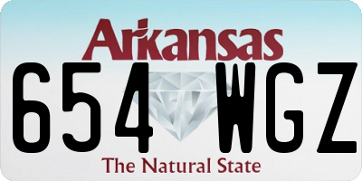 AR license plate 654WGZ
