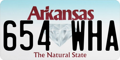 AR license plate 654WHA