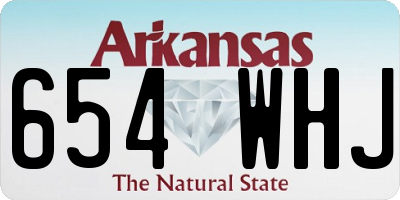 AR license plate 654WHJ