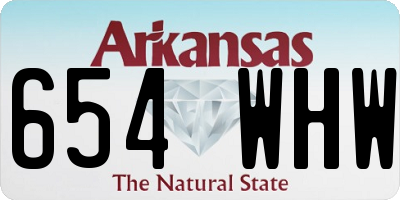 AR license plate 654WHW
