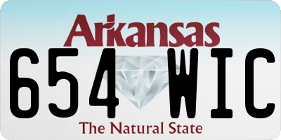 AR license plate 654WIC