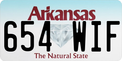 AR license plate 654WIF