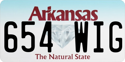 AR license plate 654WIG