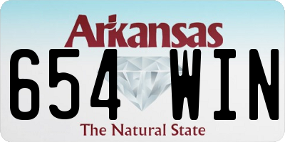 AR license plate 654WIN
