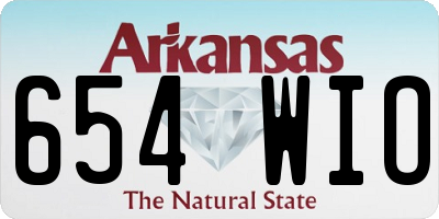 AR license plate 654WIO