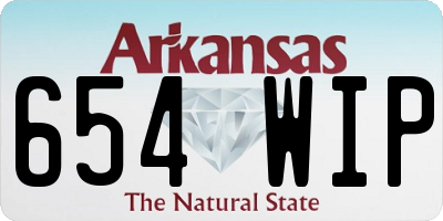 AR license plate 654WIP