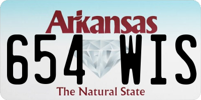 AR license plate 654WIS