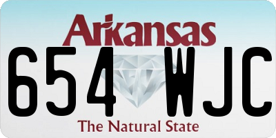 AR license plate 654WJC
