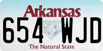 AR license plate 654WJD