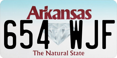 AR license plate 654WJF