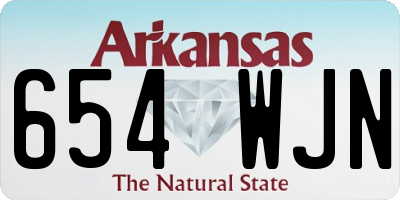 AR license plate 654WJN