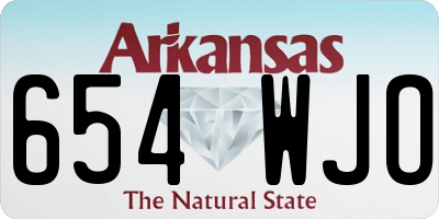 AR license plate 654WJO