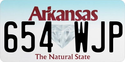 AR license plate 654WJP