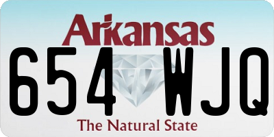 AR license plate 654WJQ