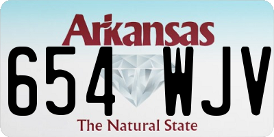 AR license plate 654WJV