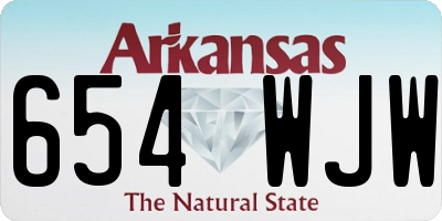 AR license plate 654WJW