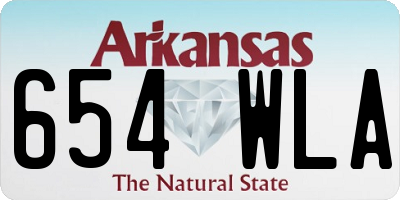 AR license plate 654WLA