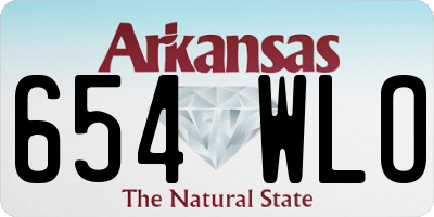 AR license plate 654WLO