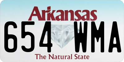 AR license plate 654WMA