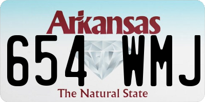 AR license plate 654WMJ