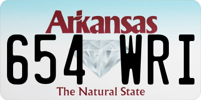 AR license plate 654WRI