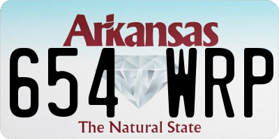 AR license plate 654WRP