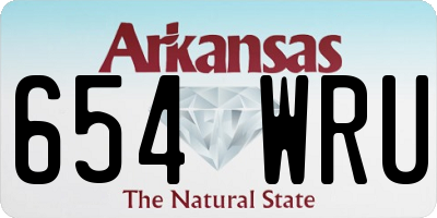 AR license plate 654WRU