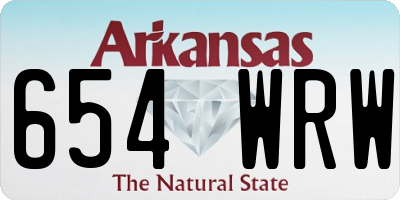 AR license plate 654WRW
