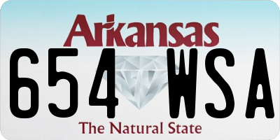 AR license plate 654WSA