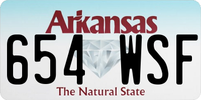 AR license plate 654WSF
