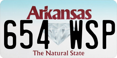 AR license plate 654WSP