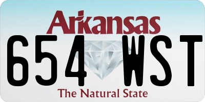 AR license plate 654WST