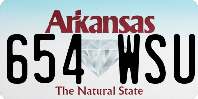 AR license plate 654WSU