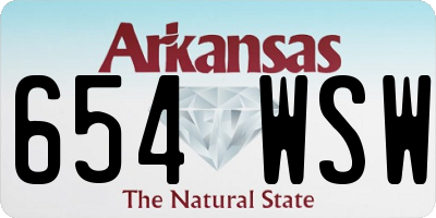 AR license plate 654WSW