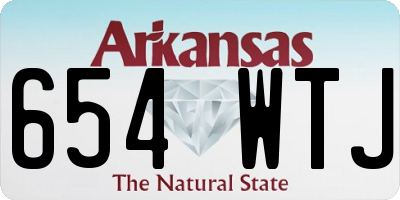 AR license plate 654WTJ